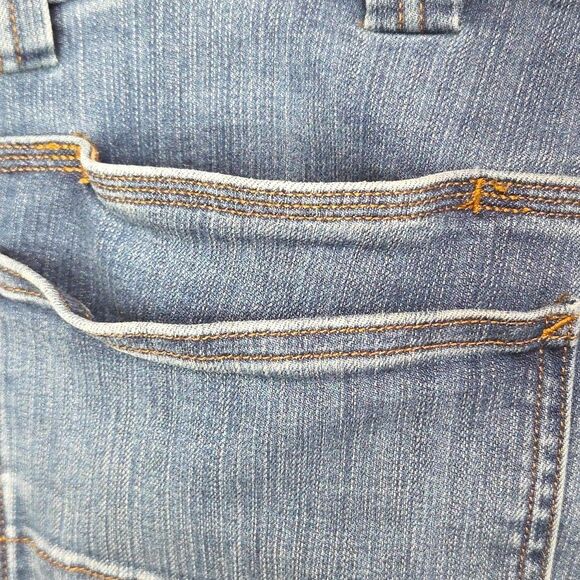 Duluth Trading Co. Mens 44X34 Med Wash Straight Leg Heavy Duty Work Blue 1 - Picture 8 of 9